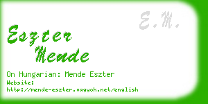 eszter mende business card